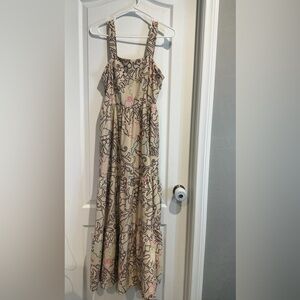 Knox Rose Cream and Brown Patterned Dress